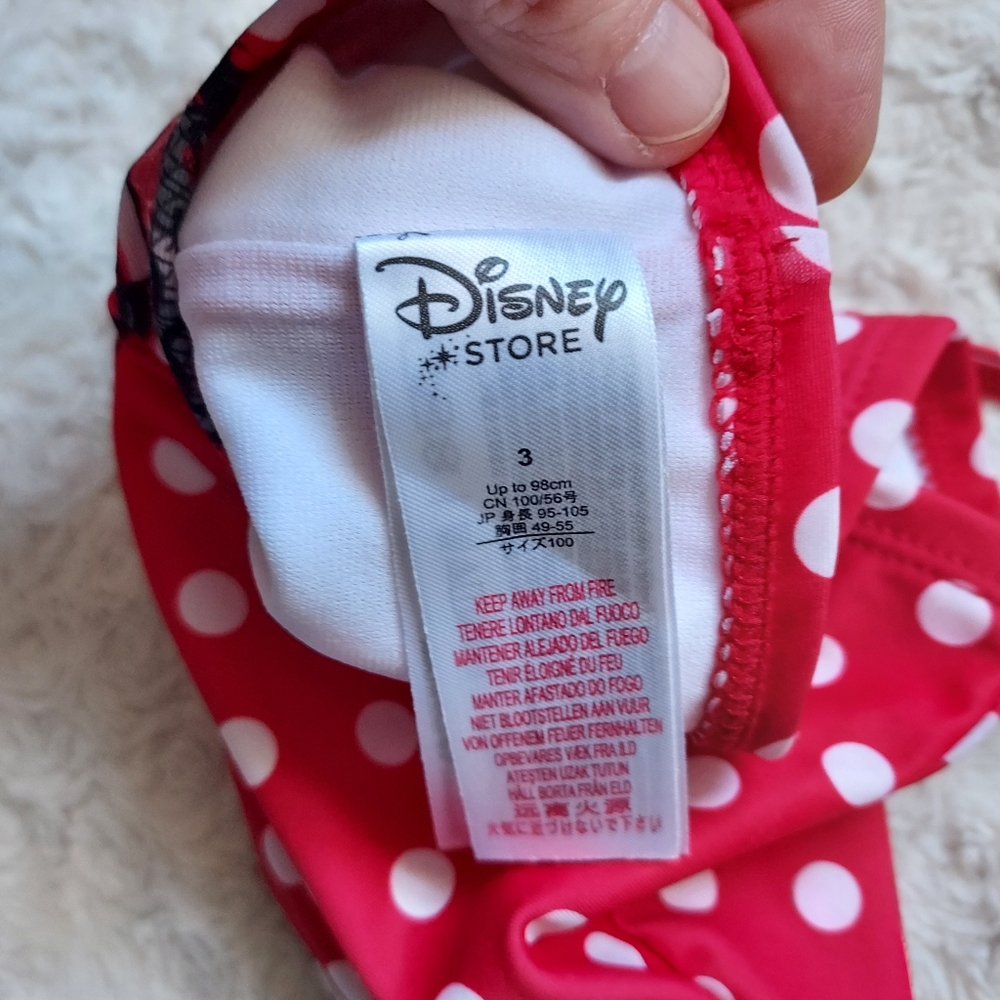 Disney's Minnie Mouse Frilly 2 piece Swimsuit Toddler 3 Summer Pool Vacation - Picture 7 of 7